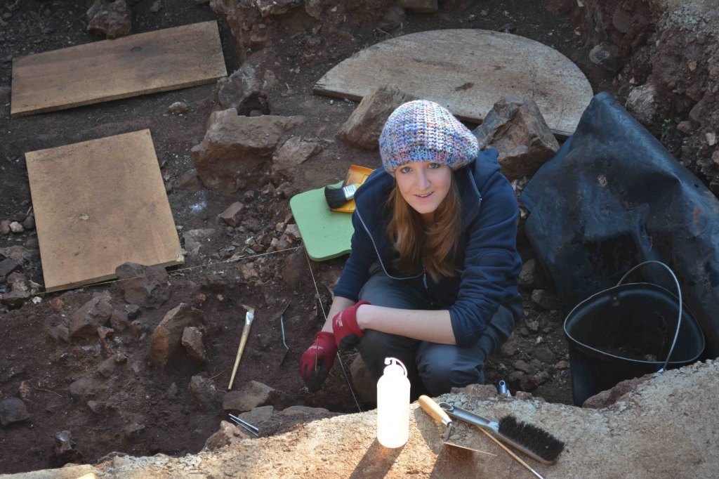 UJ student Charne excavationg